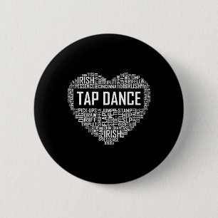 タップダンスハート恋人ギフトタップダンサーギフトダンシン 缶バッジ