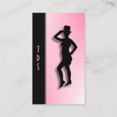 タップダンスビジネスカード – ピンク 名刺 (裏面)