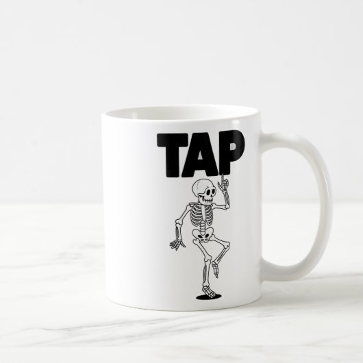 タップダンスラバースケルトン踊り先生ダンサー コーヒーマグカップ (右)