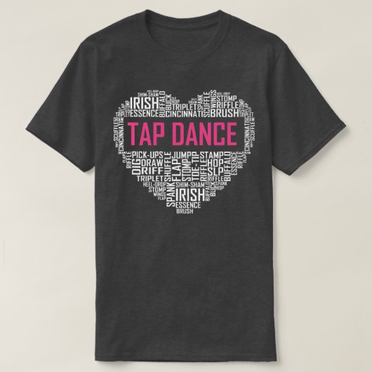 タップダンスラブハート Tシャツ (デザイン正面)