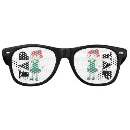 タップダンスリサイタルコスチュームタップダンスグリーンブラック レトロサングラス