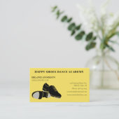 タップダンスレッスンインストラクター金ゴールドブラック 名刺 (スタンド正面)