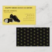 タップダンスレッスンインストラクター金ゴールドブラック 名刺 (正面/裏面)