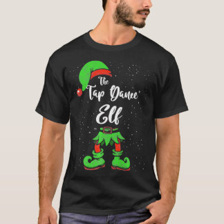 タップダンス小妖精や小人マッチングファミリークリスマスパジャマコス Tシャツ