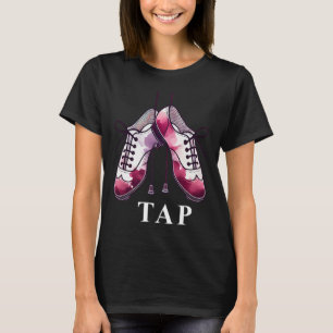タップダンス恋人踊りシューズコンペティションダンサーT Tシャツ