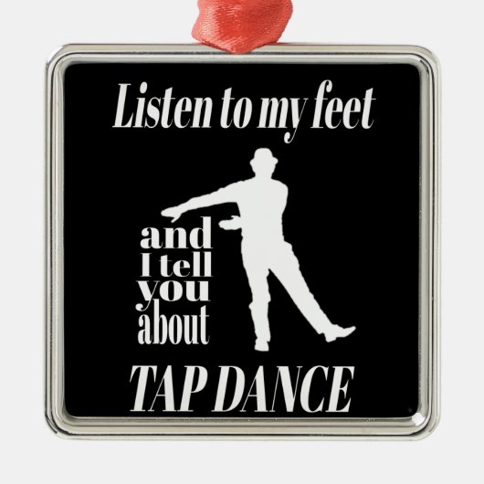 タップダンス聞 – マイ足タップダンス メタルオーナメント (正面)
