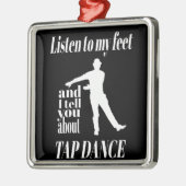 タップダンス聞 – マイ足タップダンス メタルオーナメント (左)