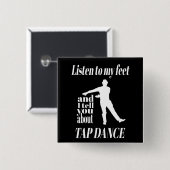 タップダンス聞 – マイ足タップダンス 缶バッジ (正面&裏面)