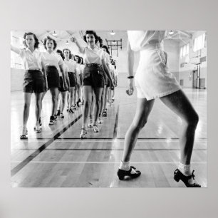 タップダンスClass 1942年。 ヴィンテージの写真 ポスター