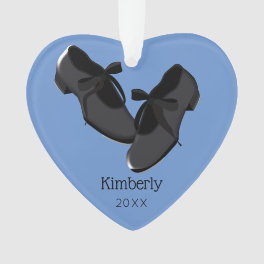 タップパーソナライズされた靴 オーナメント (正面)