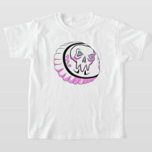 タップピンクスカルキャップのステッカー Tシャツ