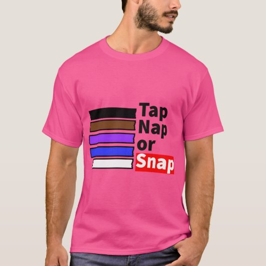 タップ昼寝または究極のガイドをスナップ武術芸術 Tシャツ (正面)