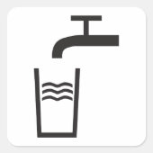 タップ水記号 スクエアシール (正面)