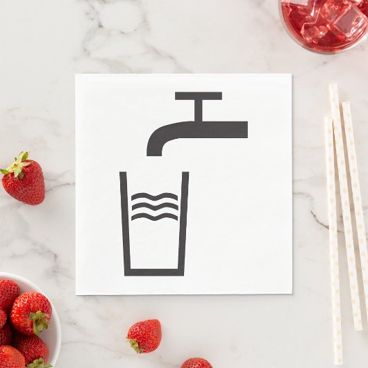 タップ水記号 スタンダードランチョンナプキン