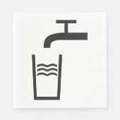 タップ水記号 スタンダードランチョンナプキン (正面)