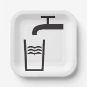 タップ水記号 ペーパープレート (正面)