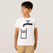 タップ水記号 Tシャツ (正面フル)