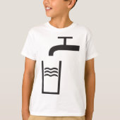 タップ水記号 Tシャツ (正面)