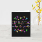 タップ踊りが人生を輝かせる カード (黄色い花)