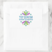 タップ踊りが人生を輝かせる 長方形シール (バッグ)