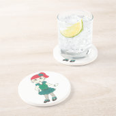 タップ踊りガールレッドヘッドフレクルスダンス先生 コースター (側面)