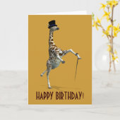 タップ踊りキリン カード (黄色い花)