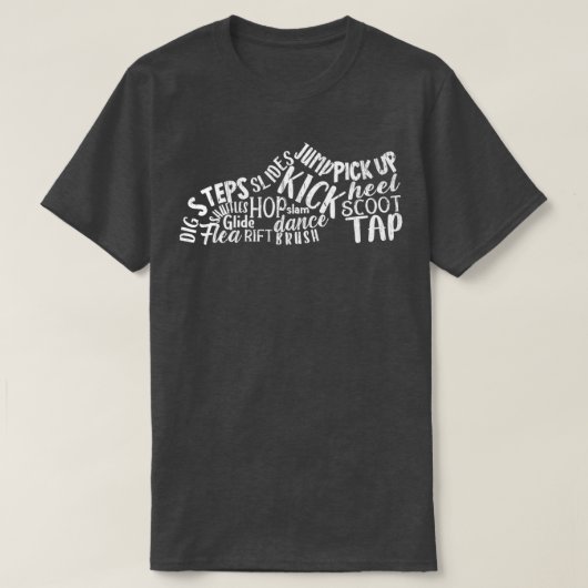 タップ踊りタップダンスダンスライフジャズ Tシャツ (デザイン正面)