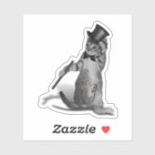 タップ踊り猫 シール (シート)