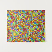 タップ031 -カラフル抽象芸術パターン タペストリー (正面(横))