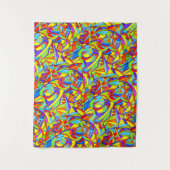 タップ031 -カラフル抽象芸術パターン タペストリー (正面)