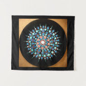 タップ079 – ブルーシェードマンダラタペストリー タペストリー (正面(横))