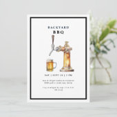 タップ&ビールケグバックヤードBBQパーティー 招待状 (スタンド正面)