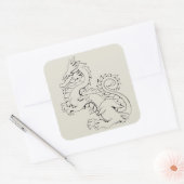 タツアジアドラゴンはファンタジー神話的な生き物 スクエアシール (封筒)