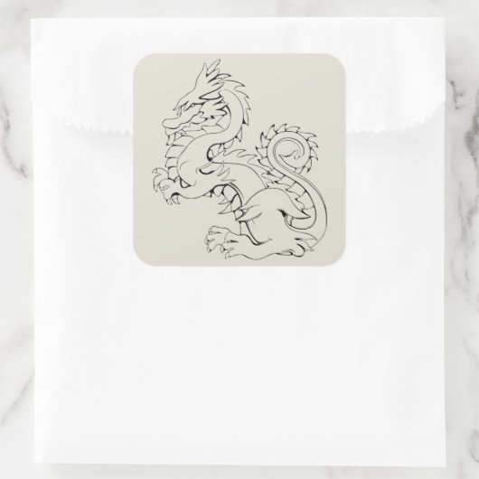 タツアジアドラゴンはファンタジー神話的な生き物 スクエアシール (バッグ)