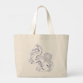 タツアジアドラゴンはファンタジー神話的な生き物 ラージトートバッグ (裏面)