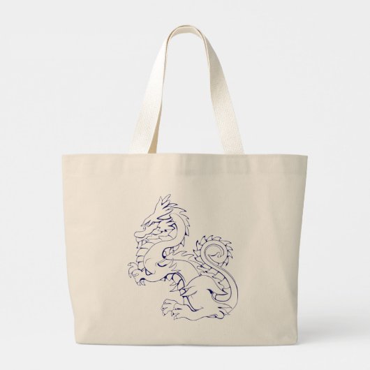 タツアジアドラゴンはファンタジー神話的な生き物 ラージトートバッグ (裏面)
