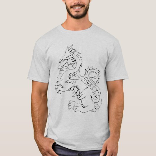 タツアジアドラゴンはファンタジー神話的な生き物 Tシャツ (正面)