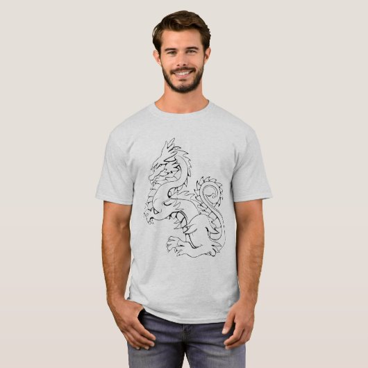 タツアジアドラゴンはファンタジー神話的な生き物 Tシャツ (正面フル)
