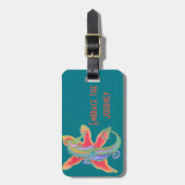 タツノオトシゴおよびヒトデの荷物のラベル ラゲッジタグ (正面縦)