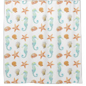 タツノオトシゴおよびヒトデ シャワーカーテン (正面)