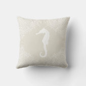 タツノオトシゴおよび珊瑚が付いている装飾的な装飾用クッション クッション (裏面)