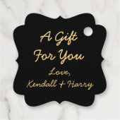 タツノオトシゴがキスする結婚式のお礼 フェイバータグ (裏面)