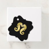 タツノオトシゴがキスする結婚式のお礼 フェイバータグ (インサイチュ)