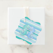 タツノオトシゴがキスする結婚式のお礼 フェイバータグ (インサイチュ)