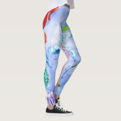 タツノオトシゴとサンゴとイガニの模様 レギンス (右)