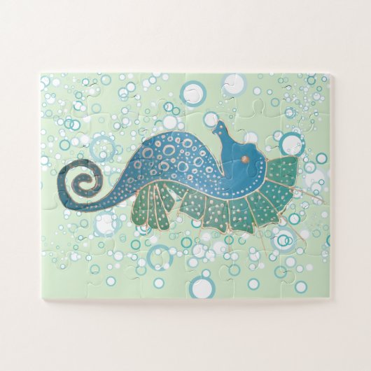 タツノオトシゴのアートワーク ジグソーパズル (横)