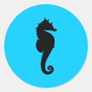 タツノオトシゴのイラスト ラウンドシール