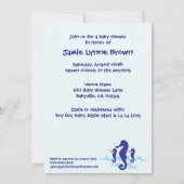 タツノオトシゴのオーガニックな惑星のベビーシャワー招待状 招待状 (裏面)