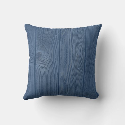 タツノオトシゴのクリームのヴィンテージの青い木製の枕 クッション (裏面)