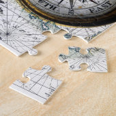 タツノオトシゴのコンパスのコラージュ ジグソーパズル (側面)